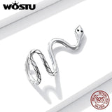 925 Sterling Silver Long Snake Stud Earrings for Women