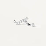 925 Sterling Silver Stud Earring Irregular Piercing Women Jewelry