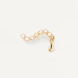 925 Sterling Silver Stud Earring Irregular Piercing Women Jewelry