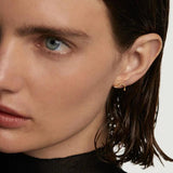 925 Sterling Silver Stud Earring Irregular Piercing Women Jewelry