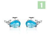 Trustdavis Silver Animal Stud Earrings Set Teen Gift Jewelry