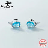 Trustdavis Silver Animal Stud Earrings Set Teen Gift Jewelry