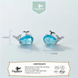 Trustdavis Silver Animal Stud Earrings Set Teen Gift Jewelry