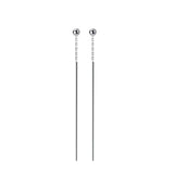 925 Silver Long Beads Stud Earrings for Women