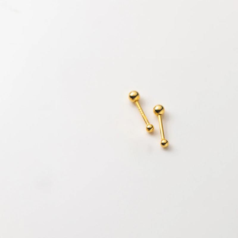 925 Silver Stud Earrings For Women Girls Small Ball Nut Screw