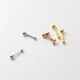 925 Silver Stud Earrings For Women Girls Small Ball Nut Screw