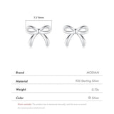 Sterling Silver Bowknot Earrings for Women