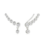 S925 Silver Zircon Stud Earrings for Women's Party