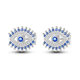 925 Silver Red Eye Zircon Dragon Earrings
