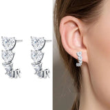 925 Sterling Silver Butterfly Flower Evil Eyes Earrings