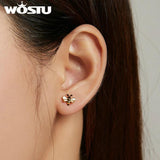 925 Silver Small Bee Earrings Insect Studs Women Jewelry