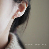 925 Sterling Silver Stud Earrings with Round Ring Design
