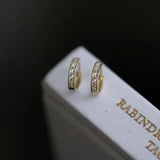 925 Sterling Silver Stud Earrings with Round Ring Design