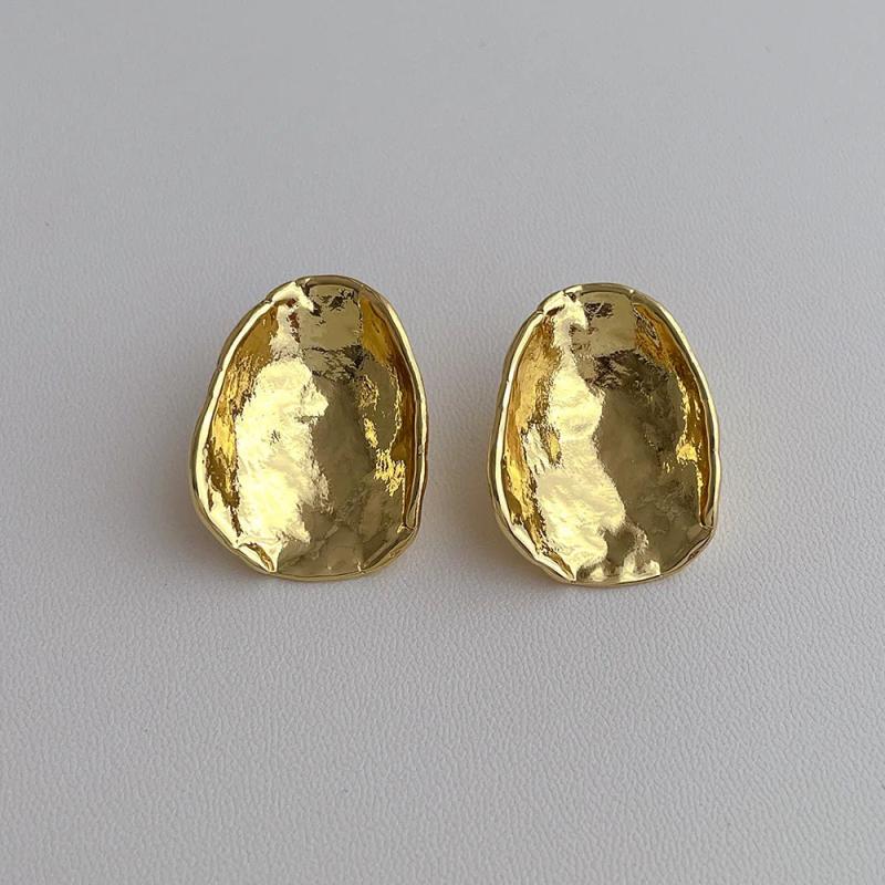 Bilandi 925 Silver Needle Metallic Stud Earrings for Women