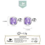 TrustDavis 925 Silver CZ Stud Earrings for Women Girls DS4052