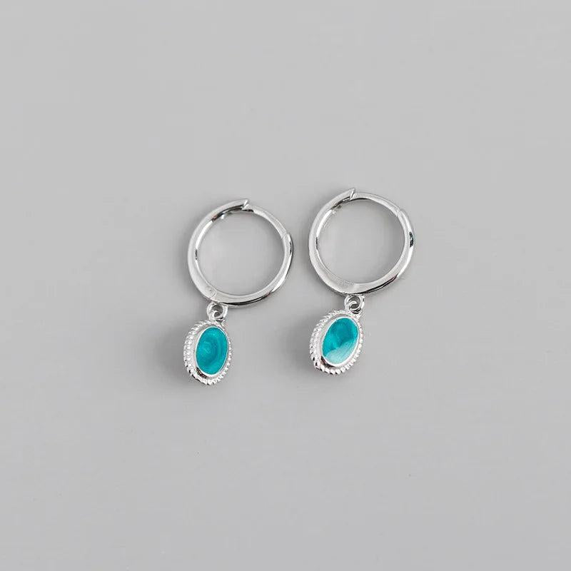 Green Zircon Stud Earrings, 925 Sterling Silver, Wedding Gift