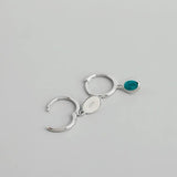 Green Zircon Stud Earrings, 925 Sterling Silver, Wedding Gift