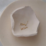 S925 Sterling Silver Asymmetric Crystal Lock Key Stud Earrings