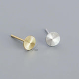 925 Silver Disc Stud Earrings for Women Teens
