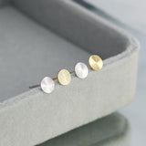 925 Silver Disc Stud Earrings for Women Teens