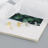 925 Silver Disc Stud Earrings for Women Teens