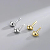 925 Silver Beanie Geometric Stud Earrings for Women