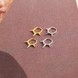 925 Silver Awl Spike Stud Earrings Geometric Party Jewelry Gift