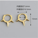 925 Silver Awl Spike Stud Earrings Geometric Party Jewelry Gift