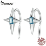 925 Silver Star Earrings Zircon Starry for Women, Gift