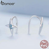 925 Silver Star Earrings Zircon Starry for Women, Gift