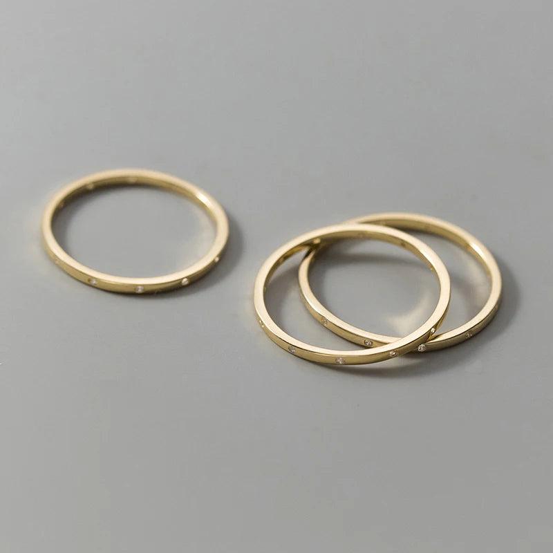 Vintage Small Zircon Rings for Women Wedding Jewelry