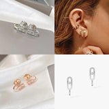925 Sterling Silver Zircon Earrings Classic Jewelry Women Engagement