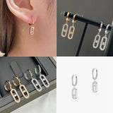 925 Sterling Silver Zircon Earrings Classic Jewelry Women Engagement