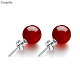 925 Silver Opal Stud Earrings FQL23694