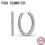 925 Silver Zircon Pan Earrings Wedding Jewelry