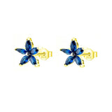 925 Sterling Silver Dark Zircon Stud Earrings
