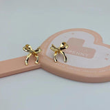 925 Sterling Silver Bow Earrings 18K Irregular Stud Kpop Y2k Accessories