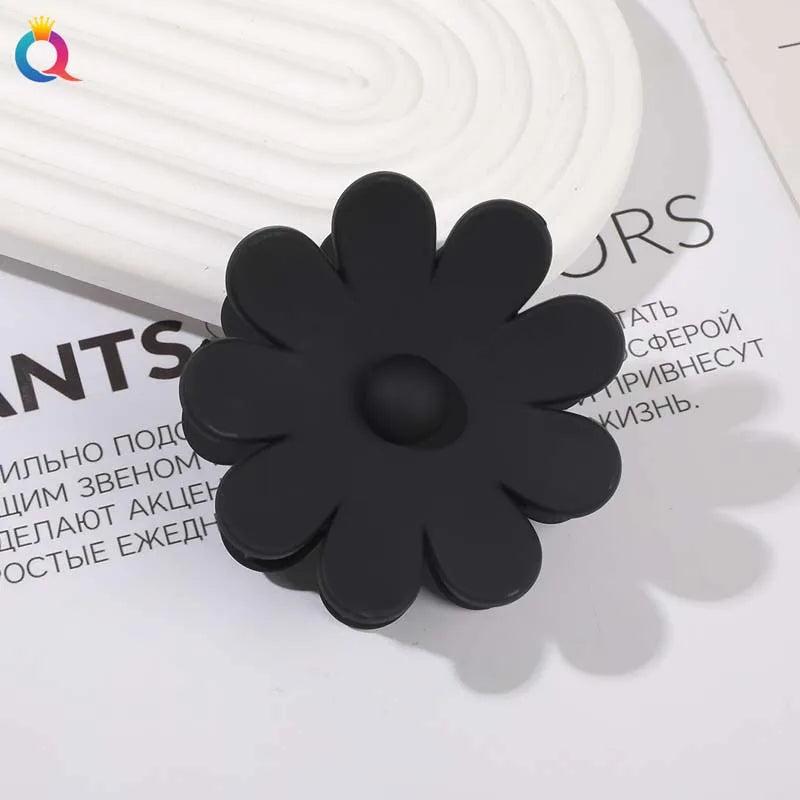 Women Plastic Hair Claws Crab Clamps Flower Shape Hair Clips Headwear