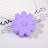 Women Plastic Hair Claws Crab Clamps Flower Shape Hair Clips Headwear