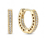 925 Silver Reversible Pave Circle Earrings Wedding Jewelry