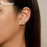 925 Silver Butterfly & Tassel Earrings, Women's Sweet Jewelry Gift