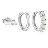 Opal 925 Silver 3 Pc Earrings Set For Women