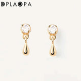 925 Silver CZ Drop Earring Piercing Jewelry