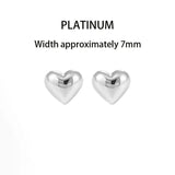 S925 Sterling Silver Heart-Shaped Earrings for Women
