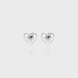 S925 Sterling Silver Heart-Shaped Earrings for Women