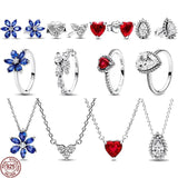 925 Silver Light Droplet Heart Snow Set - DIY Jewelry