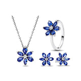 925 Silver Light Droplet Heart Snow Set - DIY Jewelry