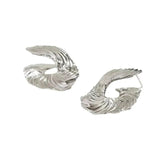 925 Silver Geometric Texture Earrings For Women