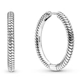 925 Silver Rose Charm Hoop Earrings Wedding Jewelry