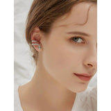 Silver Needle Snake Personality Earrings for Women